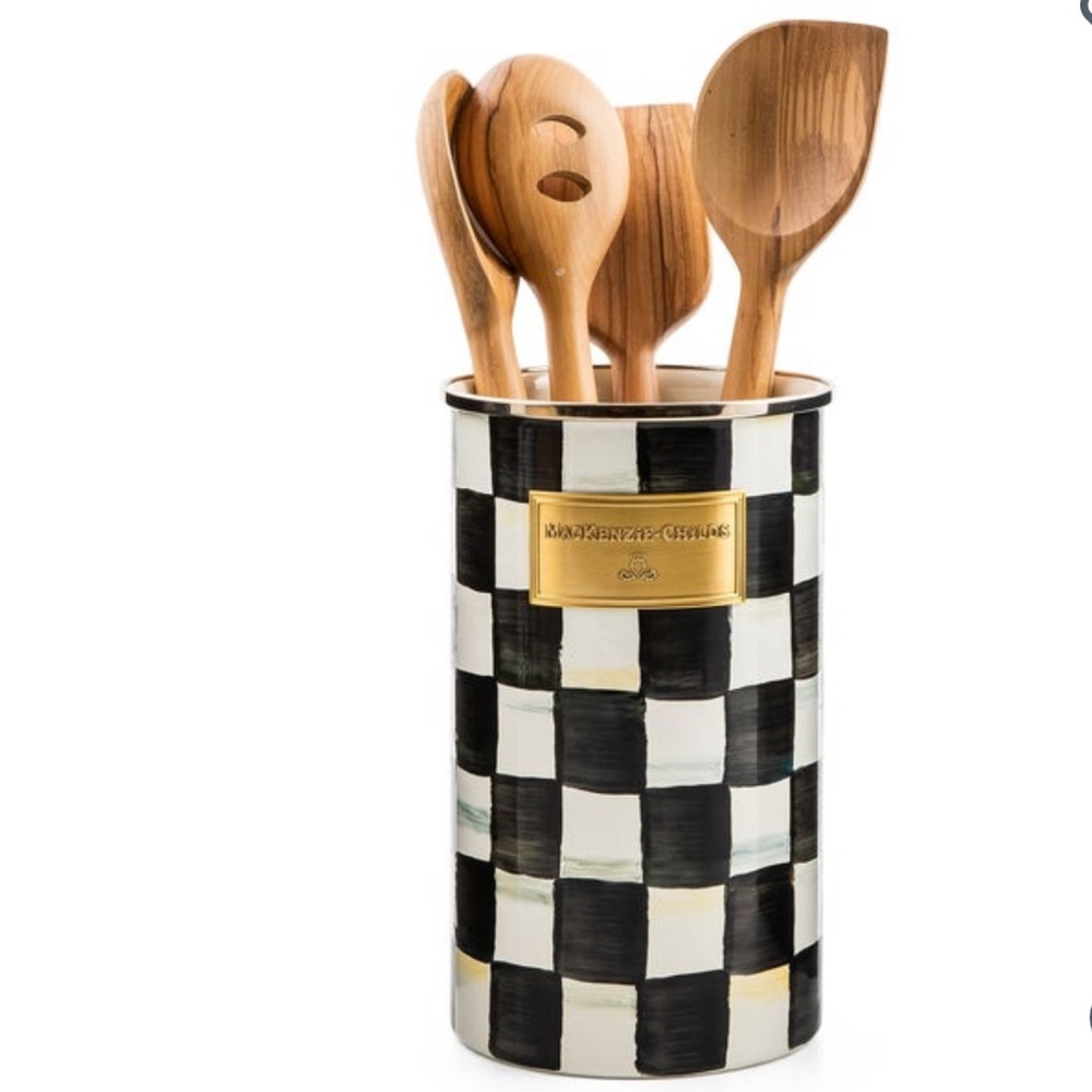 Mackenzie Childs Courtly Check Utensil Holder